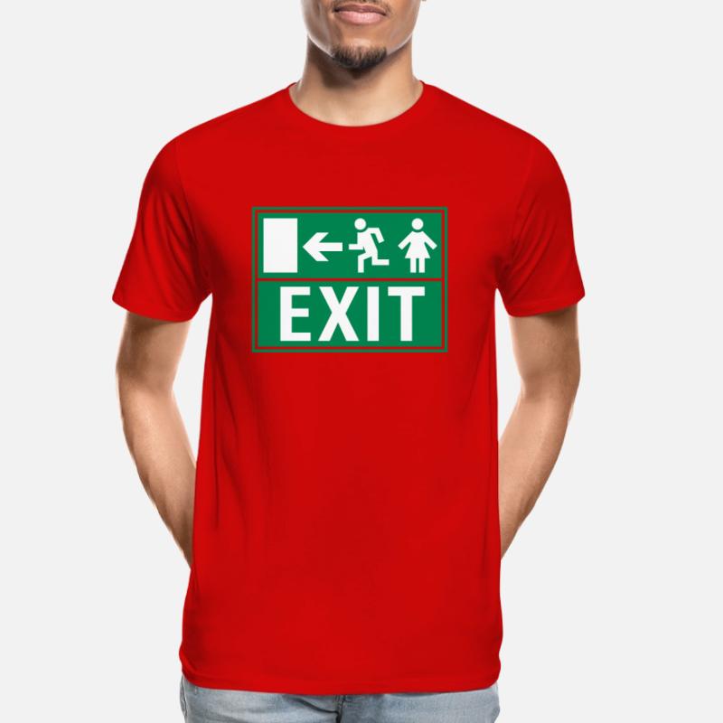 EXIT (FIRE EXIT) T-shirt bio Premium Homme