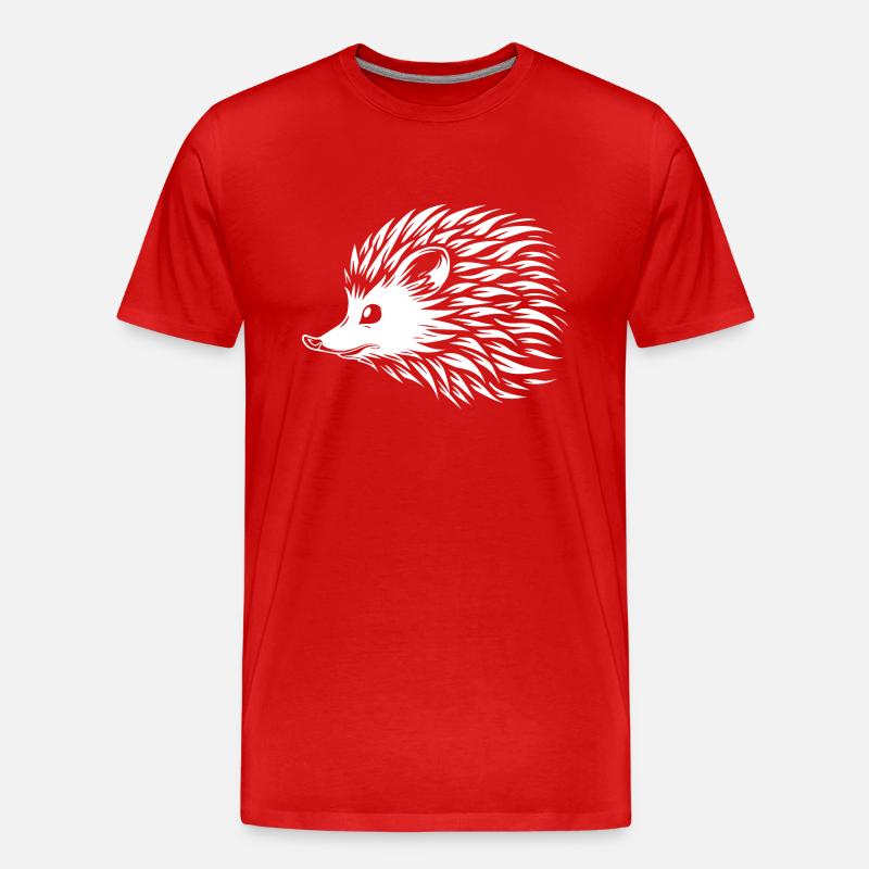 Igel - Männer Premium Bio T-Shirt - Rot
