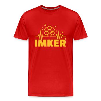 Imker - Männer Premium Bio T-Shirt - Rot - Vorne - Damien (186cm)