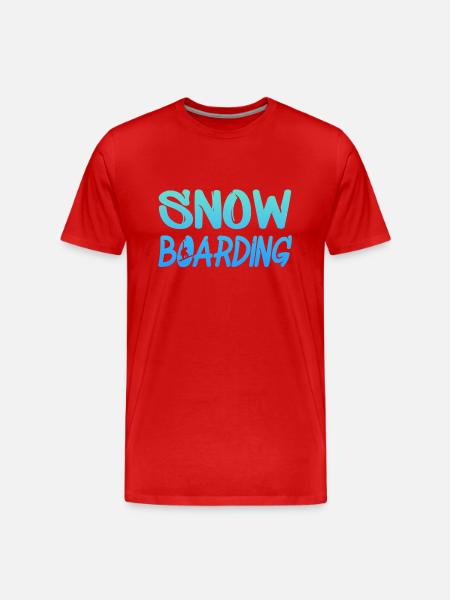 snowboarding - Männer Premium Bio T-Shirt - Rot