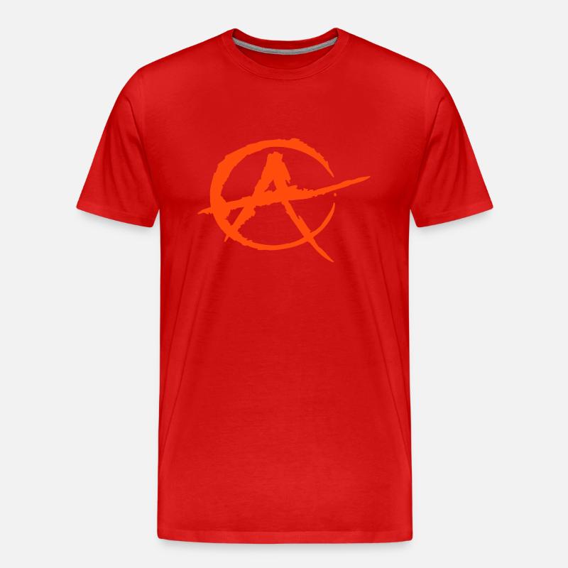 Anarchie - Männer Premium Bio T-Shirt - Rot