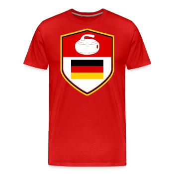 Deutschland Curling Team Wintersport Deutsche Flagge - Männer Premium Bio T-Shirt - Rot - Vorne - Damien (186cm)