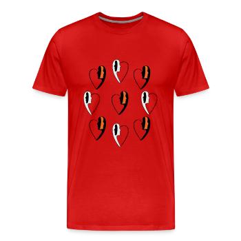 Conquête de l'homme. - T-shirt bio Premium Homme - rouge - Devant - Damien (186cm)