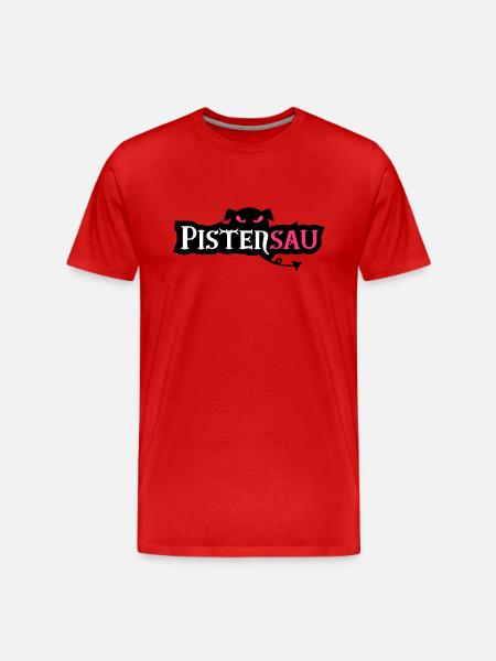 pistensau - Männer Premium Bio T-Shirt - Rot