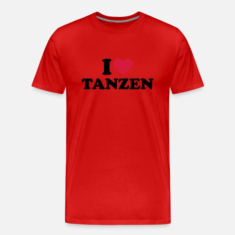 Tanzen - Männer Premium Bio T-Shirt - Rot