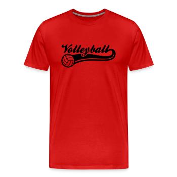 volleyball - T-shirt bio Premium Homme - rouge - Devant - Damien (186cm)