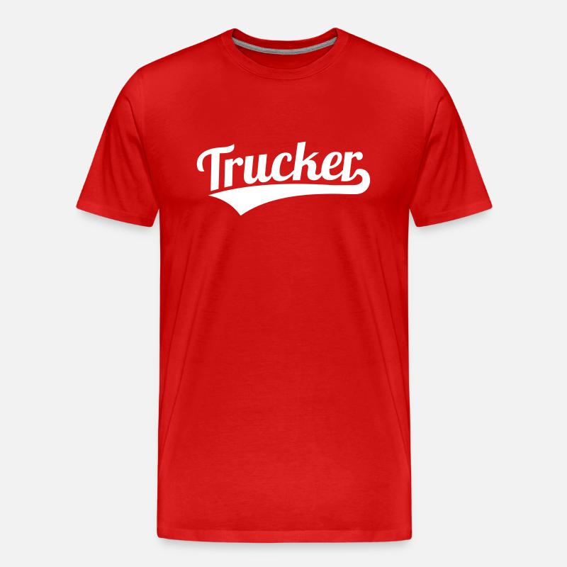 Trucker - Männer Premium Bio T-Shirt - Rot