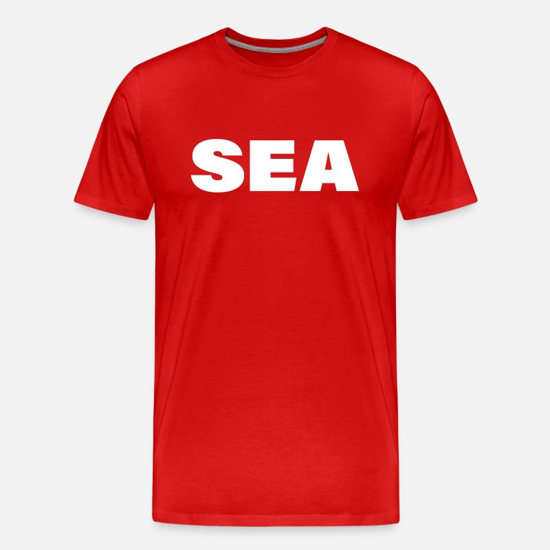 SEA - Männer Premium Bio T-Shirt - Rot
