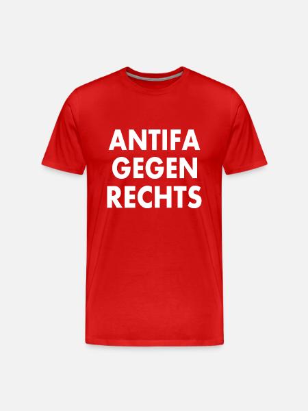 Antifa against the right - Men's Premium Organic T-Shirt - red