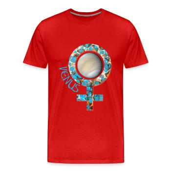 venus e 276 - Männer Premium Bio T-Shirt - Rot - Vorne - Damien (186cm)