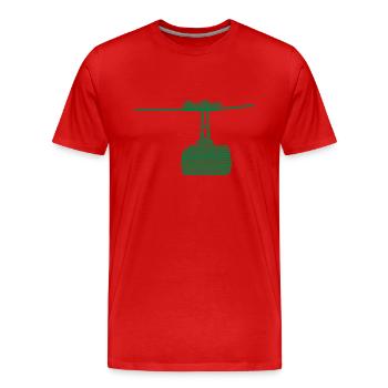 cable car - Men's Premium Organic T-Shirt - red - Front - Damien (186cm)