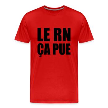 The RN stinks - Men's Premium Organic T-Shirt - red - Front - Damien (186cm)