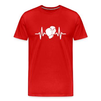 Heartbeat Boxing - Men's Premium Organic T-Shirt - red - Front - Damien (186cm)