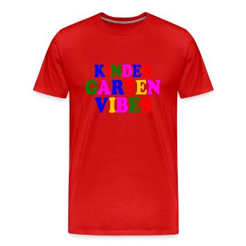 kindergarten vibes - T-shirt bio Premium Homme - rouge - Devant - Damien (186cm)