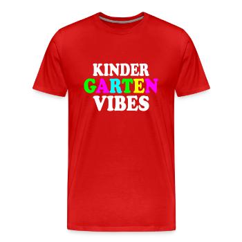 kindergarten vibes - T-shirt bio Premium Homme - rouge - Devant - Damien (186cm)