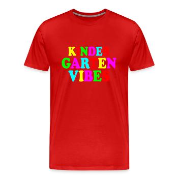 kindergarten vibes - T-shirt bio Premium Homme - rouge - Devant - Damien (186cm)