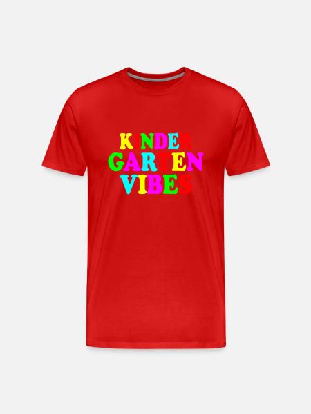 kindergarten vibes - Men's Premium Organic T-Shirt - red