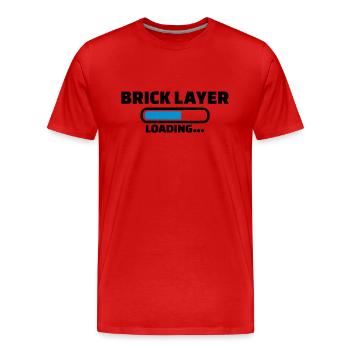 Brick layer - Men's Premium Organic T-Shirt - red - Front - Damien (186cm)