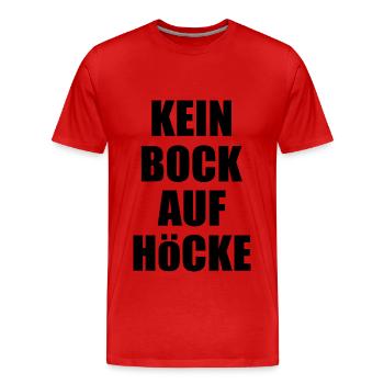 Kein bock auf höcke - Männer Premium Bio T-Shirt - Rot - Vorne - Damien (186cm)