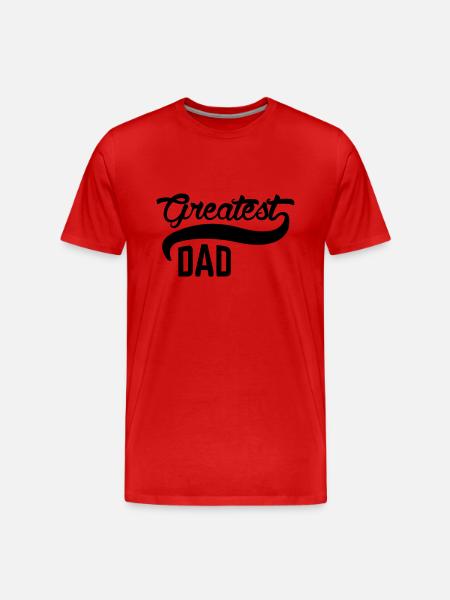 Greatest Dad - Männer Premium Bio T-Shirt - Rot
