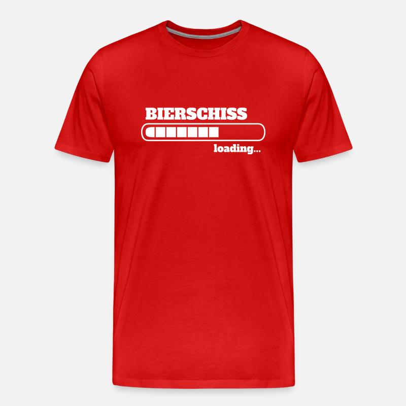 Bierschiss loading - WC - Männer Premium Bio T-Shirt - Rot