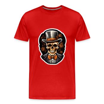Halloween - Men's Premium Organic T-Shirt - red - Front - Damien (186cm)
