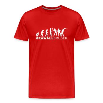 evolution_krawallbruder2 - T-shirt bio Premium Homme - rouge - Devant - Damien (186cm)