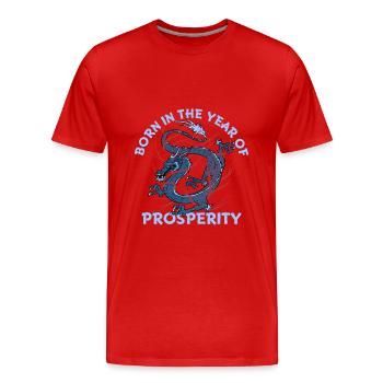 Jahr Des Drachen, Chinesisches Neujahr 2024 - Männer Premium Bio T-Shirt - Rot - Vorne - Damien (186cm)