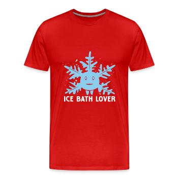 Ice Bath Challenge Ice Bucket Challenge en tant que - T-shirt bio Premium Homme - rouge - Devant - Damien (186cm)