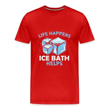 Ice Bath Challenge Ice Bucket Challenge en tant que - T-shirt bio Premium Homme - rouge - Devant - Damien (186cm)