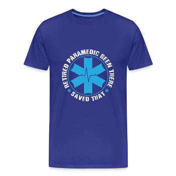 Ambulancier paramédical à la retraite, ambulancier paramédical, retraité - T-shirt bio Premium Homme - bleu roi - Devant - Damien (186cm)