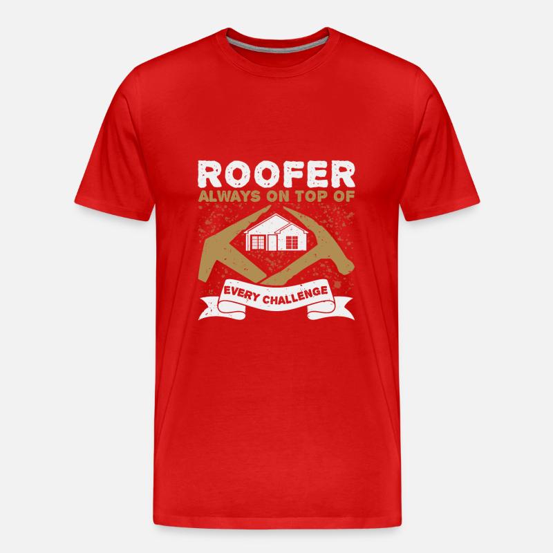 Lustiger Dachdecker Zimmermann Handwerker - Männer Premium Bio T-Shirt - undefined