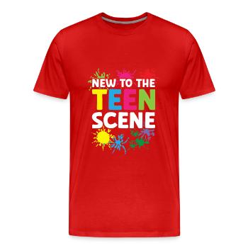 13e anniversaire fête Bday treizième anniversaire - T-shirt bio Premium Homme - rouge - Devant - Damien (186cm)