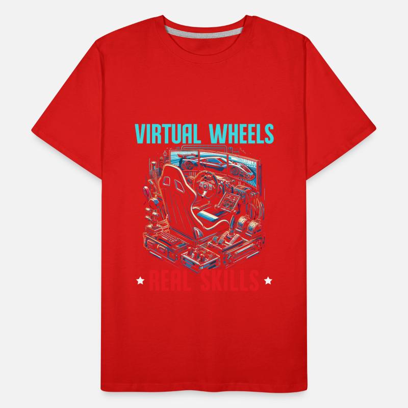 Sim Racing Sirm Racer Racing Simulation Simracing T-shirt bio Premium Homme