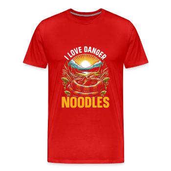 Propriétaire de serpent des blés, herpétologie, - T-shirt bio Premium Homme - rouge - Devant - Damien (186cm)