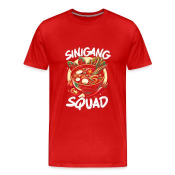 Philippinisches Essen, Pinoy-feinschmecker, - Männer Premium Bio T-Shirt - Rot - Vorne - Damien (186cm)