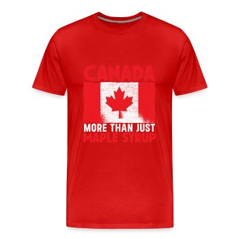 Fête du Canada Pays Nationalité Feuille d’érable Canadien - T-shirt bio Premium Homme - rouge - Devant - Damien (186cm)