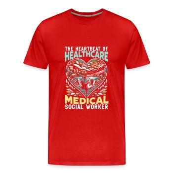 Sozialarbeiter Beruf Beruf Sozial - Männer Premium Bio T-Shirt - Rot - Vorne - Damien (186cm)
