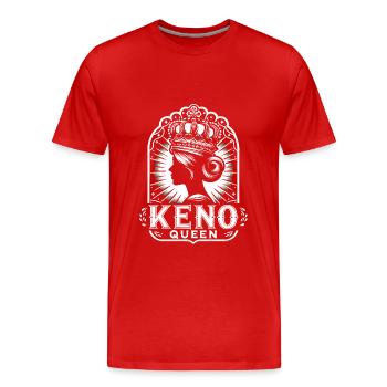 Keno Gambling Casino Game Lover Joueurs de loterie - T-shirt bio Premium Homme - rouge - Devant - Damien (186cm)