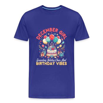 Happy Birthday, Celebrating Bday Party, - Men's Premium Organic T-Shirt - royal blue - Front - Damien (186cm)