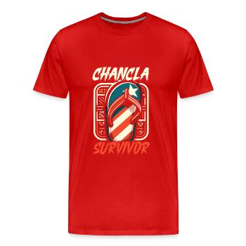 Porto Rico Drapeau Pays Nationalité Pr Boricua - T-shirt bio Premium Homme - rouge - Devant - Damien (186cm)