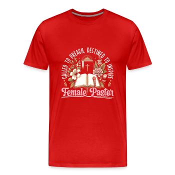 Pasteur Jésus-Christ - T-shirt bio Premium Homme - rouge - Devant - Damien (186cm)