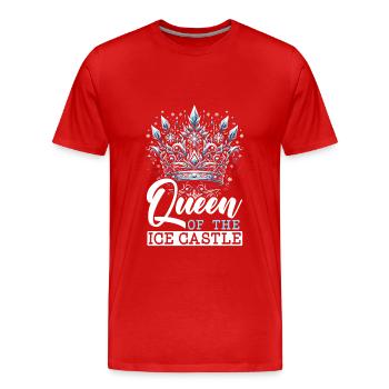 Ich Liebe Die Eisschneeflocke Der Wintersaison - Männer Premium Bio T-Shirt - Rot - Vorne - Damien (186cm)