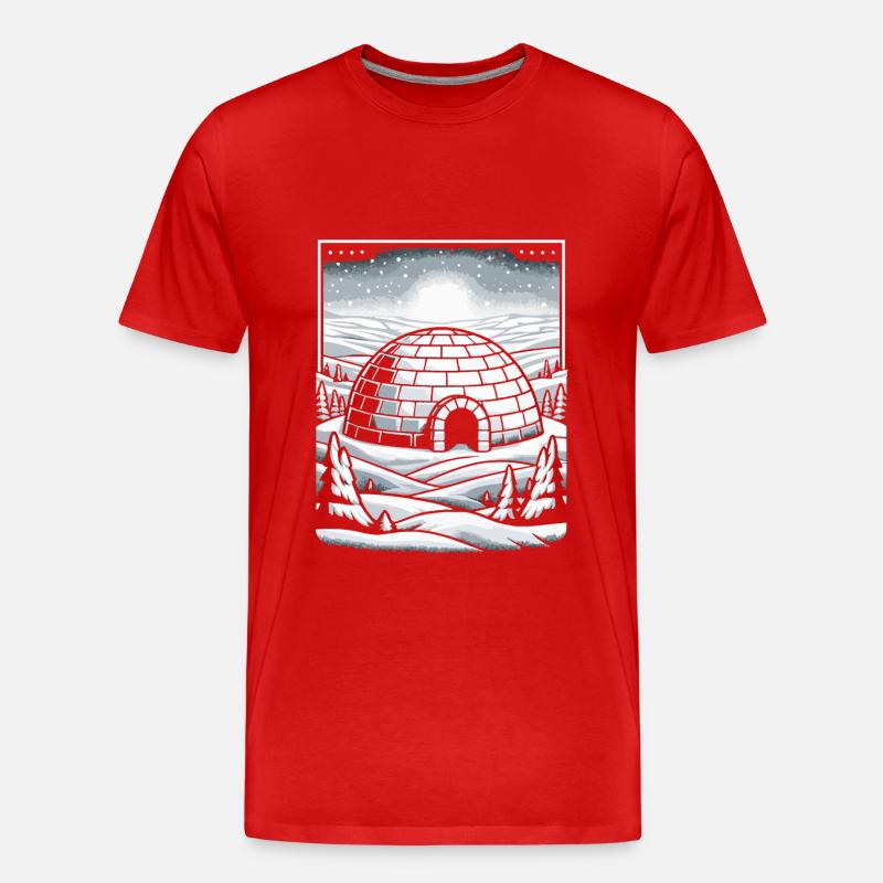 Iglu Eisschnee-Flocke Winter - Männer Premium Bio T-Shirt - undefined