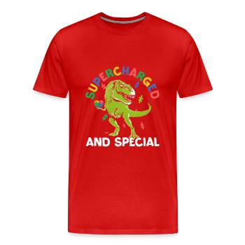 Audhd Behinderung er Autismus Adhs - Männer Premium Bio T-Shirt - Rot - Vorne - Damien (186cm)