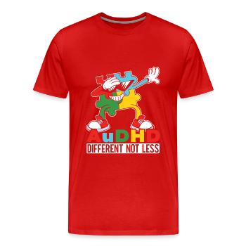 Audhd-behinderung er Autismus Adhs - Männer Premium Bio T-Shirt - Rot - Vorne - Damien (186cm)