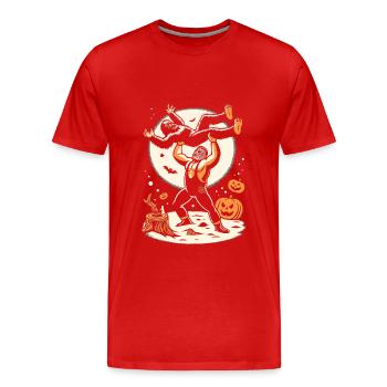 Entraîneur de lutte d’Halloween Lutteur - T-shirt bio Premium Homme - rouge - Devant - Damien (186cm)