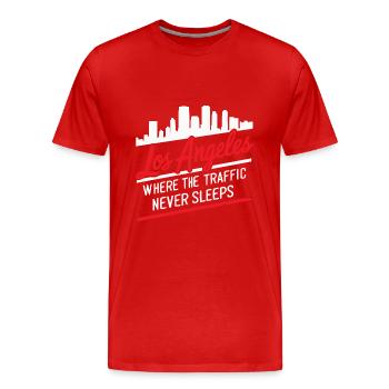 United States USA State of America Go - Men's Premium Organic T-Shirt - red - Front - Damien (186cm)