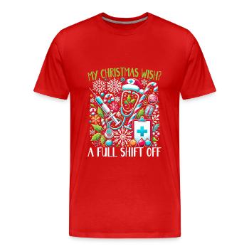 Jollier - T-shirt bio Premium Homme - rouge - Devant - Damien (186cm)