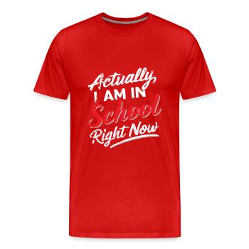 Enseignement à domicile Heimunterricht Enseignement à domicile - T-shirt bio Premium Homme - rouge - Devant - Damien (186cm)
